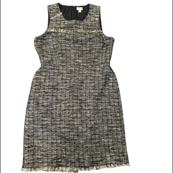 J Crew Black and White Tweed Dress, Size 12.‎ - Picture 1 of 6